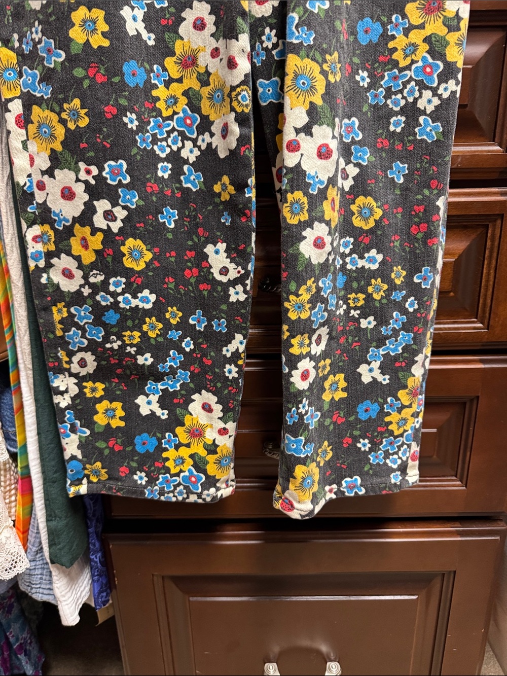 MOTHER Denim The Cinched Jumpsuit - Black Floral Mulit - Picture 5 of 7